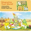 image:imagePicassoTiles Dinosaur Magnetic Tiles Accessory Set Mix and Match Dino Figure Parts for STEM Magnet Tile Construction Building Blocks Sets Creative Pretend Play Educational Toy for Kids Ages 3 PTA288 Farm Animal