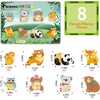 image:imagePicassoTiles Dinosaur Magnetic Tiles Accessory Set Mix and Match Dino Figure Parts for STEM Magnet Tile Construction Building Blocks Sets Creative Pretend Play Educational Toy for Kids Ages 3 PTA288 Forest Animal