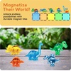image:imagePicassoTiles Dinosaur Magnetic Tiles Accessory Set Mix and Match Dino Figure Parts for STEM Magnet Tile Construction Building Blocks Sets Creative Pretend Play Educational Toy for Kids Ages 3 PTA28Dinosaur Mix and Match
