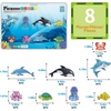 image:imagePicassoTiles Dinosaur Magnetic Tiles Accessory Set Mix and Match Dino Figure Parts for STEM Magnet Tile Construction Building Blocks Sets Creative Pretend Play Educational Toy for Kids Ages 3 PTA288 Marine Animal