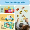 image:imagePicassoTiles Dinosaur Magnetic Tiles Accessory Set Mix and Match Dino Figure Parts for STEM Magnet Tile Construction Building Blocks Sets Creative Pretend Play Educational Toy for Kids Ages 3 PTA288pc Metro City Vehicle