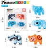 image:imagePicassoTiles Dinosaur Magnetic Tiles Accessory Set Mix and Match Dino Figure Parts for STEM Magnet Tile Construction Building Blocks Sets Creative Pretend Play Educational Toy for Kids Ages 3 PTA28Animal Mix and Match