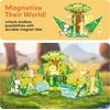 image:imagePicassoTiles Dinosaur Magnetic Tiles Accessory Set Mix and Match Dino Figure Parts for STEM Magnet Tile Construction Building Blocks Sets Creative Pretend Play Educational Toy for Kids Ages 3 PTA288 Safari Animal