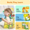 image:imagePicassoTiles Dinosaur Magnetic Tiles Accessory Set Mix and Match Dino Figure Parts for STEM Magnet Tile Construction Building Blocks Sets Creative Pretend Play Educational Toy for Kids Ages 3 PTA288 Farm Animal