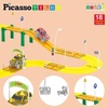 image:imagePicassoTiles Dinosaur Magnetic Tiles Racecar Track with 8 Magnet Tile Dino Toys 2 Cars Street Sign Accessory Kit Construction Building Blocks Educational Picasso Toy for Kids Ages 3 and up PTR0218 Pcs Traffic Sign
