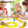 image:imagePicassoTiles Dinosaur Magnetic Tiles Racecar Track with 8 Magnet Tile Dino Toys 2 Cars Street Sign Accessory Kit Construction Building Blocks Educational Picasso Toy for Kids Ages 3 and up PTR0218 Pcs Traffic Sign