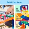 image:imagePicassoTiles Dinosaur Magnetic Tiles Racecar Track with 8 Magnet Tile Dino Toys 2 Cars Street Sign Accessory Kit Construction Building Blocks Educational Picasso Toy for Kids Ages 3 and up PTR0230pcs Race Track