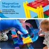 image:imagePicassoTiles Dinosaur Magnetic Tiles Racecar Track with 8 Magnet Tile Dino Toys 2 Cars Street Sign Accessory Kit Construction Building Blocks Educational Picasso Toy for Kids Ages 3 and up PTR0230pcs Race Track