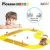 image:imagePicassoTiles Dinosaur Magnetic Tiles Racecar Track with 8 Magnet Tile Dino Toys 2 Cars Street Sign Accessory Kit Construction Building Blocks Educational Picasso Toy for Kids Ages 3 and up PTR0218 Pcs Traffic Sign