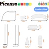 image:imagePicassoTiles Dinosaur Magnetic Tiles Racecar Track with 8 Magnet Tile Dino Toys 2 Cars Street Sign Accessory Kit Construction Building Blocks Educational Picasso Toy for Kids Ages 3 and up PTR0218 Pcs Traffic Sign