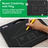 image:imagePicassoTiles DoubleSided 2in1 Upper amp Lower Case ABC Magnetic Drawing Board 10x12 Inch Letter Tracing Writing Tablet STEM Learning Toy for Kids Ages 3Black