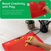 image:imagePicassoTiles DoubleSided 2in1 Upper amp Lower Case ABC Magnetic Drawing Board 10x12 Inch Letter Tracing Writing Tablet STEM Learning Toy for Kids Ages 3freeRED