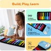 image:imagePicassoTiles Electronic Piano 49Key Flexible RollUp Keyboard with Recording Feature 8 Tones 6 Demo Songs Builtin Speaker Educational Music Toy for Kids Toddlers Boys Girls Rainbow Color Design PT4949Key
