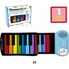image:imagePicassoTiles Electronic Piano 49Key Flexible RollUp Keyboard with Recording Feature 8 Tones 6 Demo Songs Builtin Speaker Educational Music Toy for Kids Toddlers Boys Girls Rainbow Color Design PT4949Key