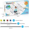 image:imagePicassoTiles Fort Building Kit 376 Pieces Kids STEM Educational Learning Construction Play Toy Indoor and Outdoor DIY Build Forts Castles Tents Playhouse with Cloth Cover Print Boy Girl Ages 5 PTC126Multipurpose Fort and Tunnel Structure