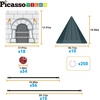 image:imagePicassoTiles Fort Building Kit 376 Pieces Kids STEM Educational Learning Construction Play Toy Indoor and Outdoor DIY Build Forts Castles Tents Playhouse with Cloth Cover Print Boy Girl Ages 5 PTC126374pc
