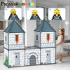 image:imagePicassoTiles Kids Fort Building Kit Playset 100 Piece Indoor and Outdoor Toy Set Fort Construction Builders Blocks Toys for Kids Boys Girls STEM Learning Castle System Tunnel Tent Rocket Pretend Play374pc