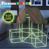 image:imagePicassoTiles Kids Fort Building Kit Playset 100 Piece Indoor and Outdoor Toy Set Fort Construction Builders Blocks Toys for Kids Boys Girls STEM Learning Castle System Tunnel Tent Rocket Pretend PlayGlowinthedark Tunnel Tent