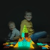 image:imagePicassoTiles LED Lights 3 Piece Set 27 Total Length 9 Each Warm Color Battery Operated Night Lighting Kids Bedroom Decoration Toy Strip Hanging String Light Child Age 3 Star Moon Snowflake Shape60pcs Glow Magnet Tiles