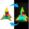 image:imagePicassoTiles LED Lights 3 Piece Set 27 Total Length 9 Each Warm Color Battery Operated Night Lighting Kids Bedroom Decoration Toy Strip Hanging String Light Child Age 3 Star Moon Snowflake Shape60pcs Glow Magnet Tiles