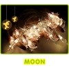 image:imagePicassoTiles LED Lights 3 Piece Set 27 Total Length 9 Each Warm Color Battery Operated Night Lighting Kids Bedroom Decoration Toy Strip Hanging String Light Child Age 3 Star Moon Snowflake ShapeMulticolor