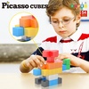 image:imagePicassoTiles Magnet Cube Building Blocks 12 3CM Magnetic Cubes Toy Construction Building Educational Sensory Toys with Idea Booklet for School amp Preschool Kids Boys Girls Toddlers PMC301Multicolor