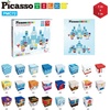 image:imagePicassoTiles Magnet Cube Building Blocks 12 3CM Magnetic Cubes Toy Construction Building Educational Sensory Toys with Idea Booklet for School amp Preschool Kids Boys Girls Toddlers PMC301Winter Ice Themed