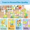 image:imagePicassoTiles Magnet Tile Building Block 80pc Marble Run Race Track Travel Size Pretend Play Toy With Launcher Lifter STEM Education Learning Magnetic Tiles Construction Kit School Boys Girls 3 PTMG80Mini Marble 60 Pcs