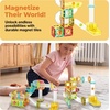 image:imagePicassoTiles Magnet Tile Building Block 80pc Marble Run Race Track Travel Size Pretend Play Toy With Launcher Lifter STEM Education Learning Magnetic Tiles Construction Kit School Boys Girls 3 PTMG80Mini Marble 80 Pcs