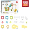 image:imagePicassoTiles Magnet Tile Building Block 80pc Marble Run Race Track Travel Size Pretend Play Toy With Launcher Lifter STEM Education Learning Magnetic Tiles Construction Kit School Boys Girls 3 PTMG80Mini Marble 80 Pcs
