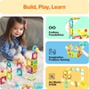 image:imagePicassoTiles Magnet Tile Building Block 80pc Marble Run Race Track Travel Size Pretend Play Toy With Launcher Lifter STEM Education Learning Magnetic Tiles Construction Kit School Boys Girls 3 PTMG80Mini Marble 60 Pcs