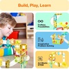 image:imagePicassoTiles Magnet Tile Building Block 80pc Marble Run Race Track Travel Size Pretend Play Toy With Launcher Lifter STEM Education Learning Magnetic Tiles Construction Kit School Boys Girls 3 PTMG80Mini Marble100 Pcs