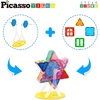 image:imagePicassoTiles Magnet Tile Building Blocks Ferris Wheel Amusement Rotating Accessory Kit Compatible with Full Sized Magnetic Tiles Construction Toy Set Education STEM Learning 3D Toddler Kid Age 3 PT09Ferris Wheel