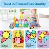 image:imagePicassoTiles Magnet Tile Building Blocks Ferris Wheel Amusement Rotating Accessory Kit Compatible with Full Sized Magnetic Tiles Construction Toy Set Education STEM Learning 3D Toddler Kid Age 3 PT0961pc With Carry Case