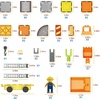 image:imagePicassoTiles Magnet Tiles Building Block 2in1 Excavator amp Backhoe Brick Compatible Construction Playset with Car Base Magnetic Character Action Figure STEM Educational Learning Toy Kit Age 3 PTU045in1