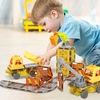 image:imagePicassoTiles Magnet Tiles Building Block 2in1 Excavator amp Backhoe Brick Compatible Construction Playset with Car Base Magnetic Character Action Figure STEM Educational Learning Toy Kit Age 3 PTU045in1
