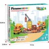 image:imagePicassoTiles Magnet Tiles Building Block 2in1 Excavator amp Backhoe Brick Compatible Construction Playset with Car Base Magnetic Character Action Figure STEM Educational Learning Toy Kit Age 3 PTU045in1