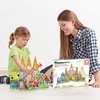 image:imagePicassoTiles Magnet Tiles Magnetic Building Blocks with 8 Construction Vehicles Crank Truck Excavator Bulldozer Road Roller Concrete Mixer Tractor Dump Truck Forklift Toys Learning Kids Ages 3 PTQ11Dinosaur