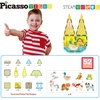 image:imagePicassoTiles Magnet Tiles Magnetic Building Blocks with 8 Construction Vehicles Crank Truck Excavator Bulldozer Road Roller Concrete Mixer Tractor Dump Truck Forklift Toys Learning Kids Ages 3 PTQ11Farm Animal Set With 8 Action Figures