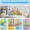 image:imagePicassoTiles Magnet Tiles Magnetic Building Blocks with 8 Construction Vehicles Crank Truck Excavator Bulldozer Road Roller Concrete Mixer Tractor Dump Truck Forklift Toys Learning Kids Ages 3 PTQ11Dinosaur