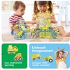 image:imagePicassoTiles Magnet Tiles Magnetic Building Blocks with 8 Construction Vehicles Crank Truck Excavator Bulldozer Road Roller Concrete Mixer Tractor Dump Truck Forklift Toys Learning Kids Ages 3 PTQ11Vehicles Crank Truck