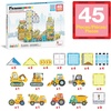 image:imagePicassoTiles Magnet Tiles Magnetic Building Blocks with 8 Construction Vehicles Crank Truck Excavator Bulldozer Road Roller Concrete Mixer Tractor Dump Truck Forklift Toys Learning Kids Ages 3 PTQ11Vehicles Crank Truck