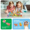 image:imagePicassoTiles Magnet Tiles Magnetic Building Blocks with 8 Construction Vehicles Crank Truck Excavator Bulldozer Road Roller Concrete Mixer Tractor Dump Truck Forklift Toys Learning Kids Ages 3 PTQ11Dinosaur