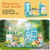 image:imagePicassoTiles Magnet Tiles Magnetic Building Blocks with 8 Construction Vehicles Crank Truck Excavator Bulldozer Road Roller Concrete Mixer Tractor Dump Truck Forklift Toys Learning Kids Ages 3 PTQ11Metro City Hospital