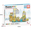 image:imagePicassoTiles Magnet Tiles Magnetic Building Blocks with 8 Construction Vehicles Crank Truck Excavator Bulldozer Road Roller Concrete Mixer Tractor Dump Truck Forklift Toys Learning Kids Ages 3 PTQ11Vehicles Crank Truck