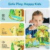 image:imagePicassoTiles Magnet Tiles Magnetic Building Blocks with 8 Construction Vehicles Crank Truck Excavator Bulldozer Road Roller Concrete Mixer Tractor Dump Truck Forklift Toys Learning Kids Ages 3 PTQ11Safari
