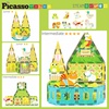 image:imagePicassoTiles Magnet Tiles Magnetic Building Blocks with 8 Construction Vehicles Crank Truck Excavator Bulldozer Road Roller Concrete Mixer Tractor Dump Truck Forklift Toys Learning Kids Ages 3 PTQ11Farm Animal Set With 8 Action Figures