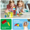 image:imagePicassoTiles Magnetc Brick Tile 259pcs Building Block Combo Set Compatible with Major Brick Systems Over 50 Builds STEM Educational Construction Toy for Kids Toddlers Boys Girls Ages 3 and Up PTS2591016pcs Magnetic Tile  Building Brick Combo