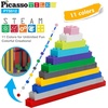 image:imagePicassoTiles Magnetc Brick Tile 259pcs Building Block Combo Set Compatible with Major Brick Systems Over 50 Builds STEM Educational Construction Toy for Kids Toddlers Boys Girls Ages 3 and Up PTS259512pcs Magnetic Tile  Building Brick Combo