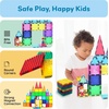 image:imagePicassoTiles Magnetic Brick Tiles STEM Creative Magnetic Tiles Building Block Set Building Brick Construction Toy Socket Spikes Toys Accessory Educational Imaginative Learning Kit Stacking Set63pcs With 2 Character